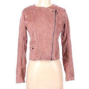 SOLD Haute Monde Faux Suede Moto Jacket in Tan